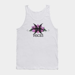 Zodiac Pisces Floral Tank Top